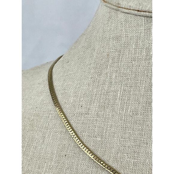 VTG Gold Tone Chain Necklace 19" MCM Elegant Unsigned - Picture 5 of 14